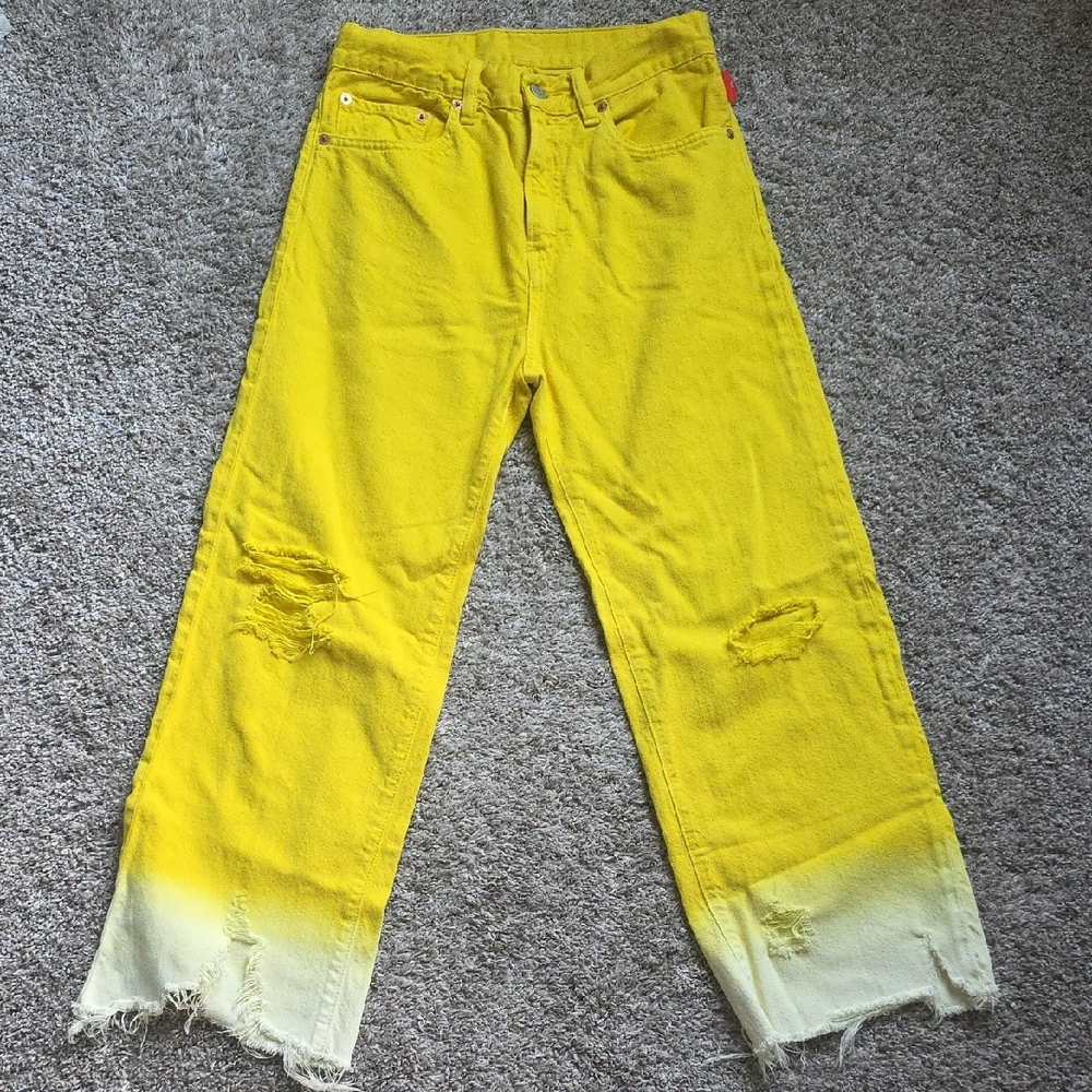 Denimist Yellow Distressed Women's Jeans